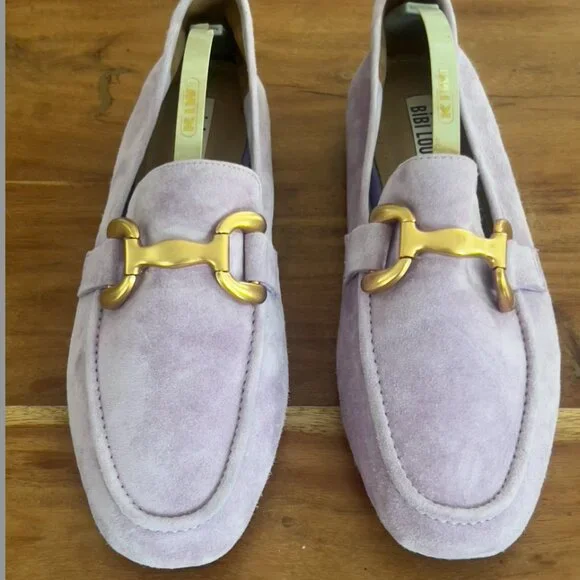 ANTHROPOLOGIE BIBI LOU LEATHER SUEDE LOAFER SIZE 39 - Picture 1 of 6